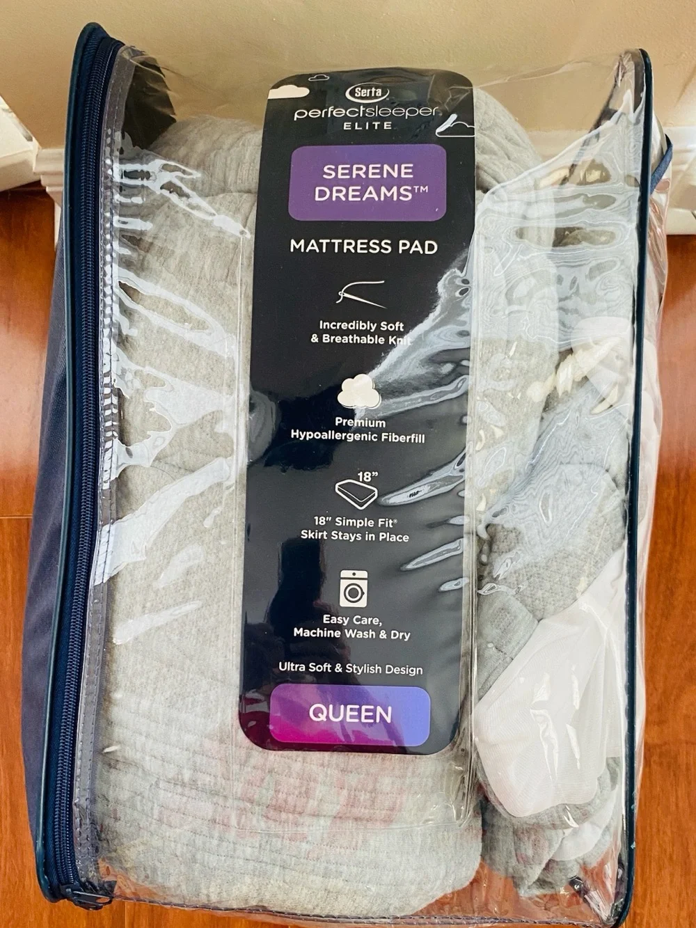Serta Mattress Pad Queen Perfect Sleeper Gray